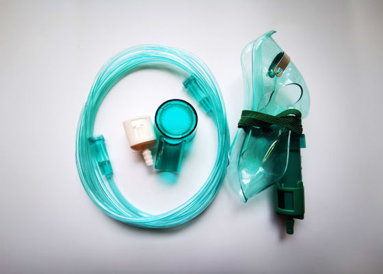 أجهزة توصيل الأكسجين الفنتوري الطبية قناع الوجه للتنفس PVC XL شفاف